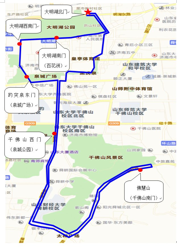 新闻资讯 其他    该线路由大明湖北门至佛慧山方向,沿明湖北路--黑北