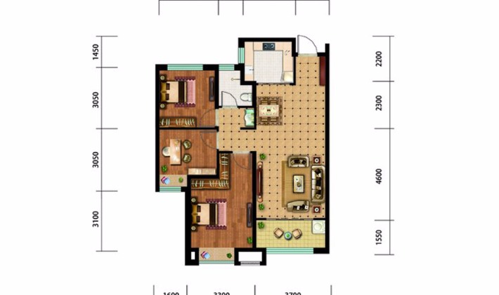 济南高新碧桂园翡翠雅郡户型图100㎡.jpg