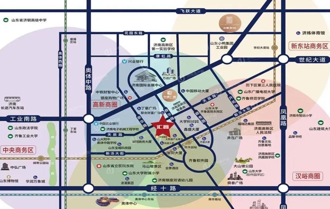 济南高新区汇鑫时代中心区位图1