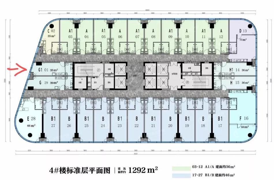济南高新区云泉中心建筑平面图1