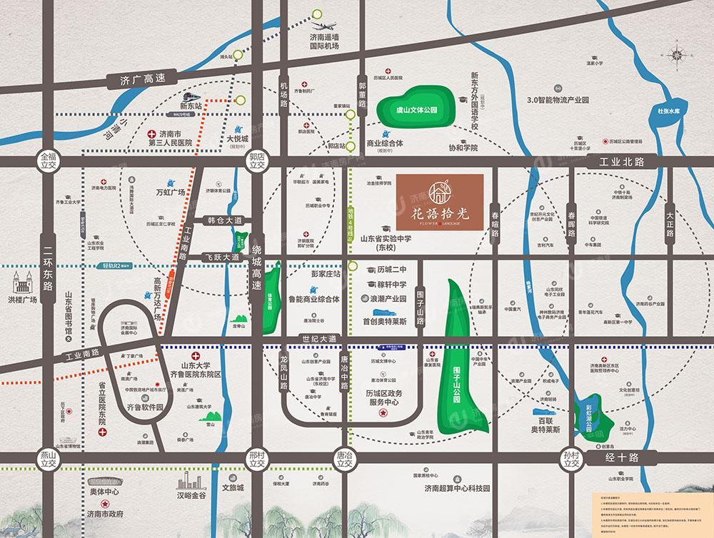 中国铁建花语拾光区域位置图1