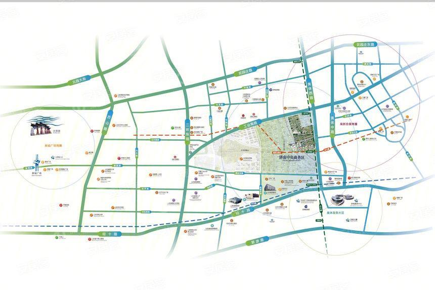 济南市历下区绿地海珀云庭区域位置图1