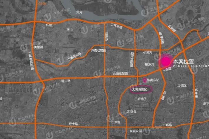 济南市历城区绿城明月风荷区位图2