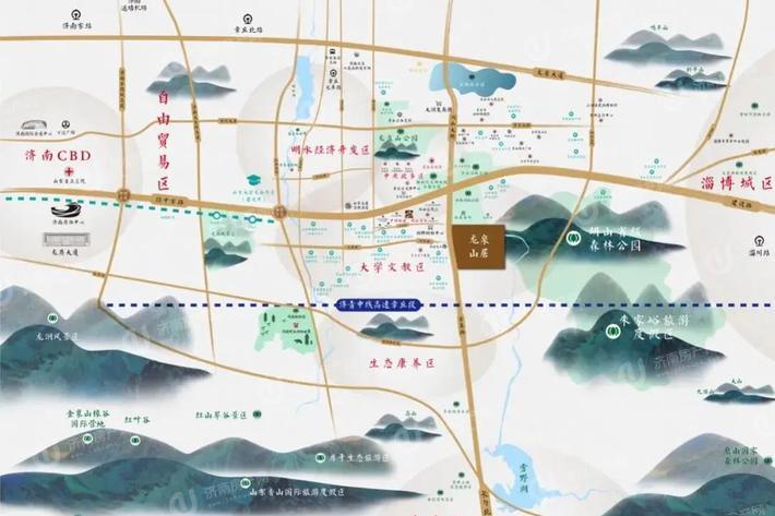 济南中国铁建·龙泉山居区位图