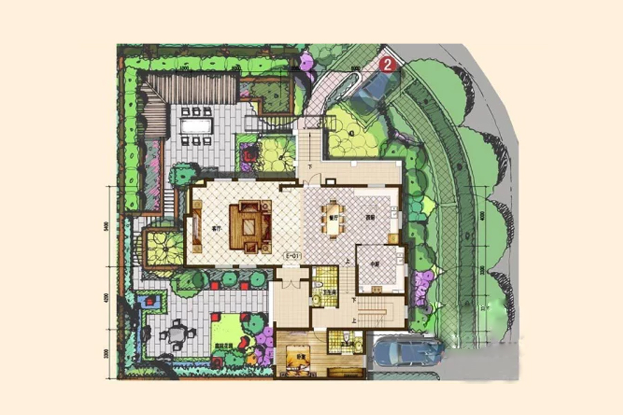 E户型建筑面积406平