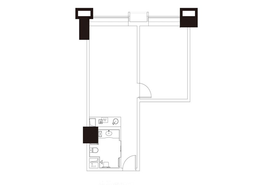 公寓戶型3， 商住， 建筑面積約101.64平米