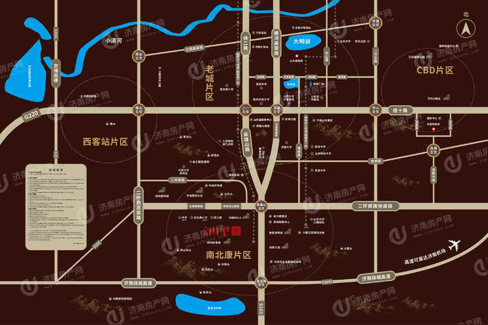 济南市中万科山望位置区域图1