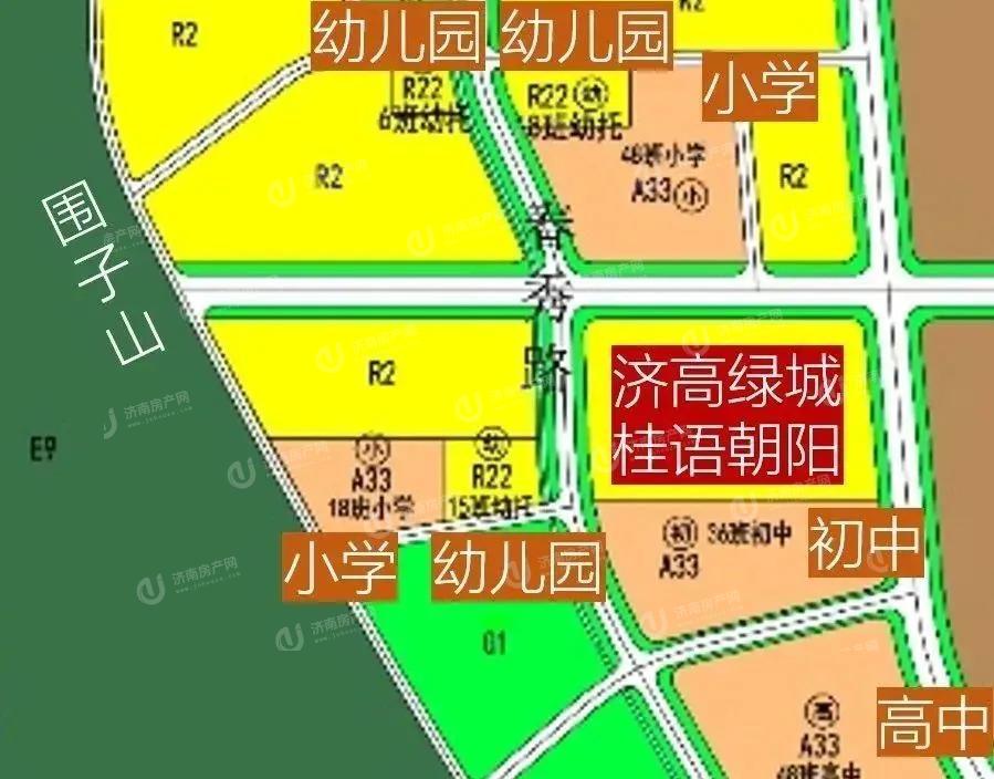 济南济高绿城桂语朝阳区域位置图1