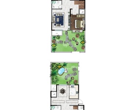 三庆龙山墅180中间叠拼户型